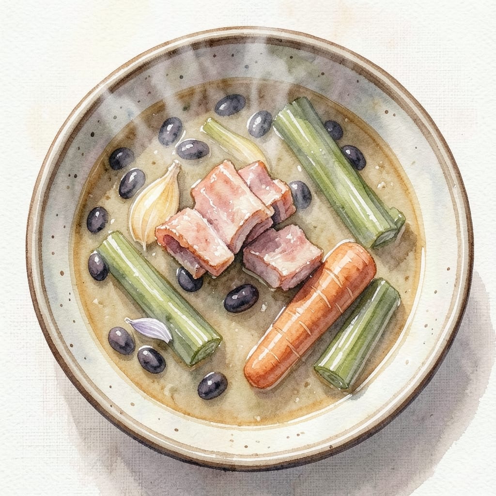 Bean Soup With Salt Pork Recipe: Smoky Pork-Infused Heartiness