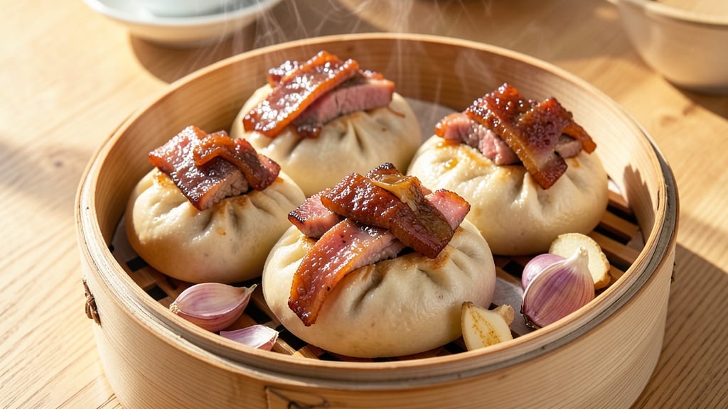 Chinese Roast Pork Buns Recipe: Steamed Fluffiness With Charred Pork Inside