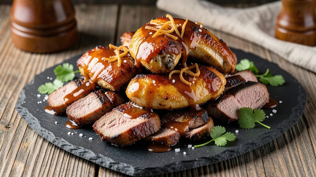 Chicken and Pork BBQ Recipe: Smoky-Sweet Glaze That Caramelizes Edges
