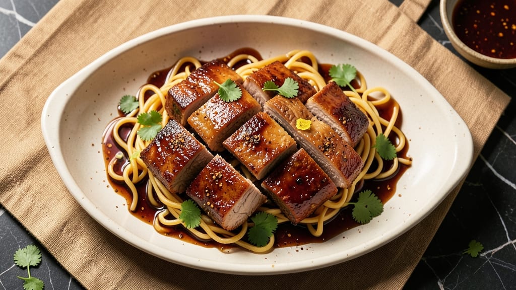 Chinese Pork Casserole Recipe: Five-Spice Braised Pork and Egg Noodles