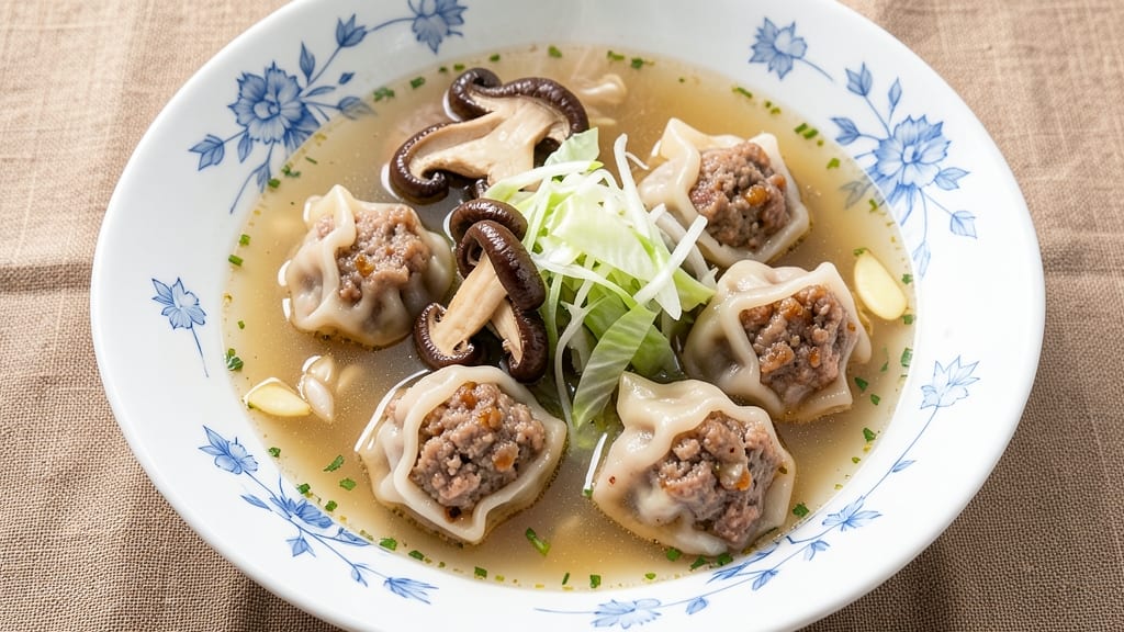 Chinese Pork Dumpling Soup Recipe: Silky Broth and Handmade Dumplings in One Pot