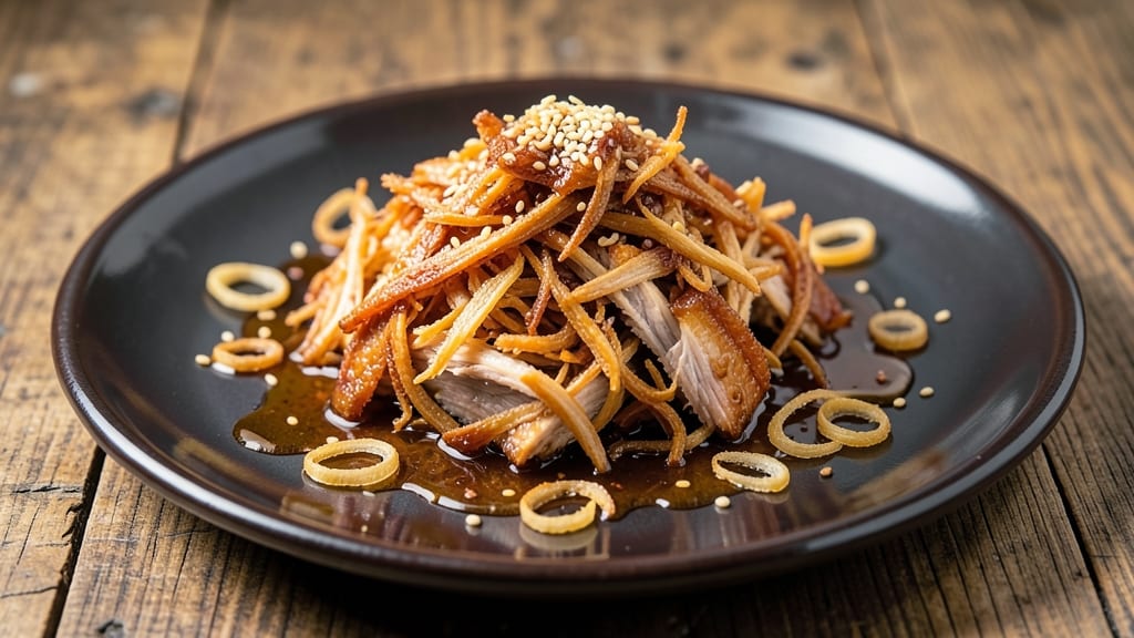 Crispy Shredded Pork Recipe: Smoky Five-Spice Gloss for Instant Crunch