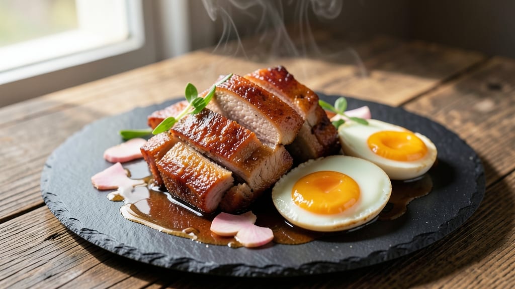 Braised Pork Belly and Egg Chinese Recipe: Silky Eggs Poached in Rich Lard-Infused Broth