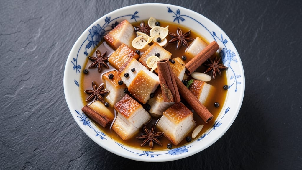 Chinese Pork Belly Soup Recipe: Five-Spice Glossed Crisp With Silky Broth