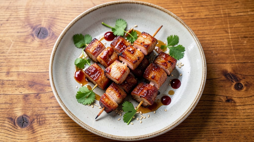 Chinese Pork On A Stick Recipe: Skewered Five-Spice Crisp With Juicy Core