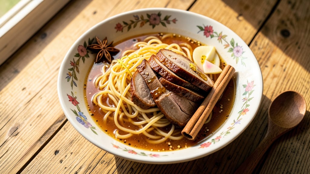 Chinese Roast Pork Noodle Soup Recipe: Star-Anise Infused Broth With Chewy Noodles