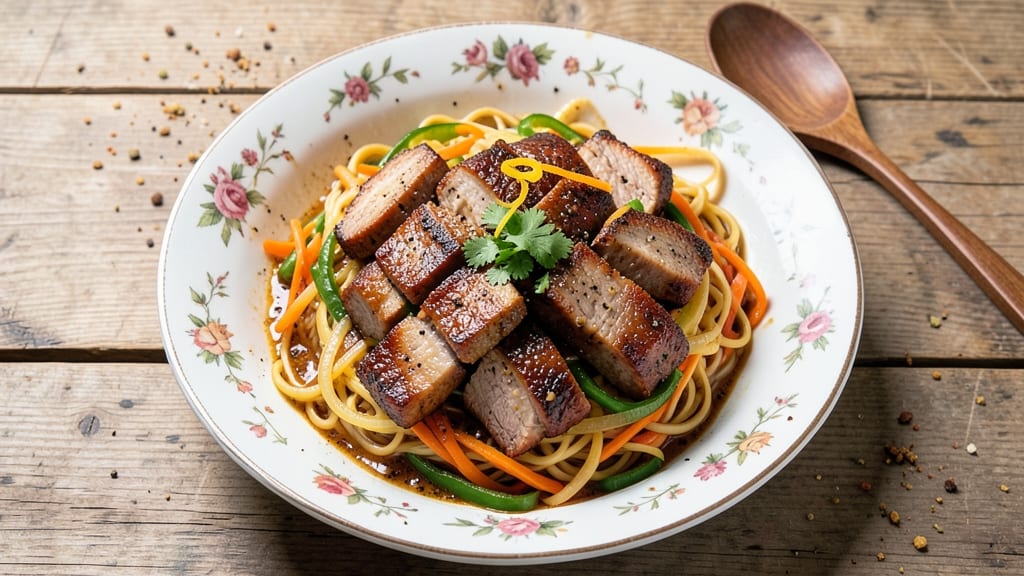 Chop Suey Recipe With Pork Filipino: Crispy Stir-Fried Noodles With Sweet Soy Gloss