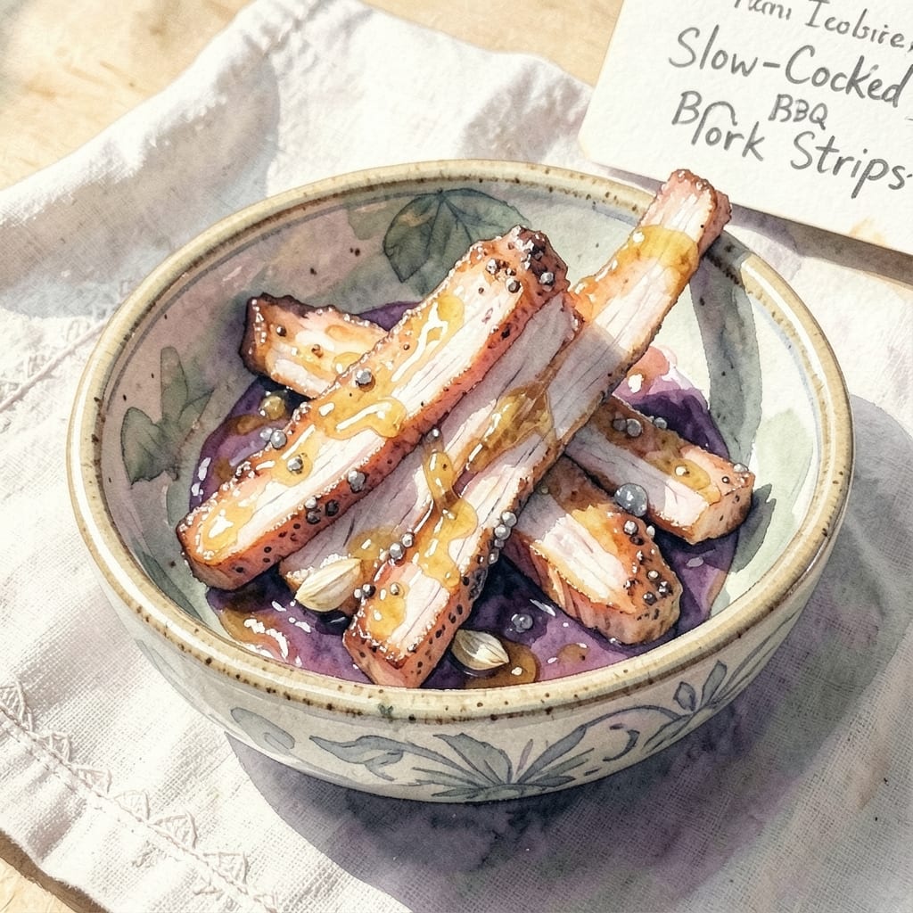 BBQ Pork Strips Recipe: Apple Cider Glaze Crust for Sticky-Sweet Bites